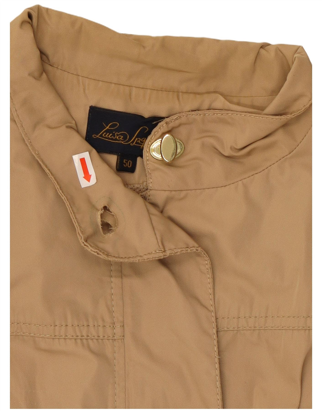 LUISA SPAGNOLI Chaqueta Militar Mujer IT 50 XL Poliéster Beige