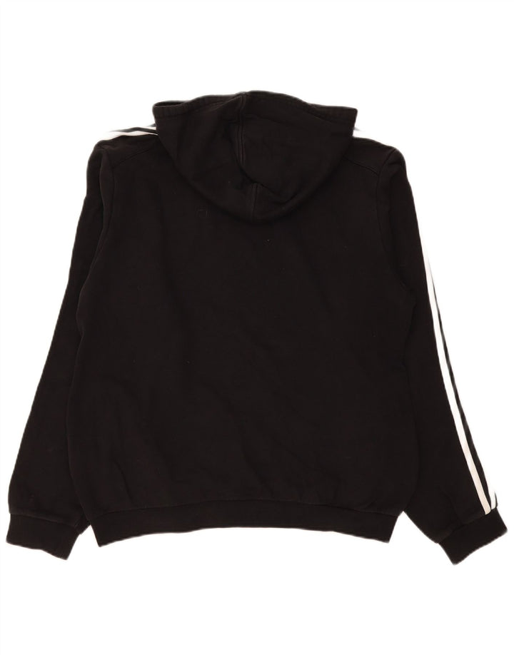 Adidas Hombre Sudadera Con Capucha Jumper Medium Negro Algodón