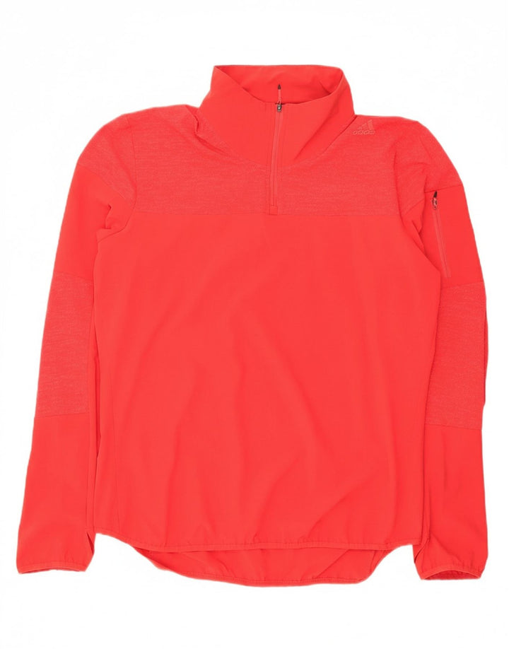 ADIDAS Mens Supernova Zip Neck Pullover Tracksuit Top Large Red