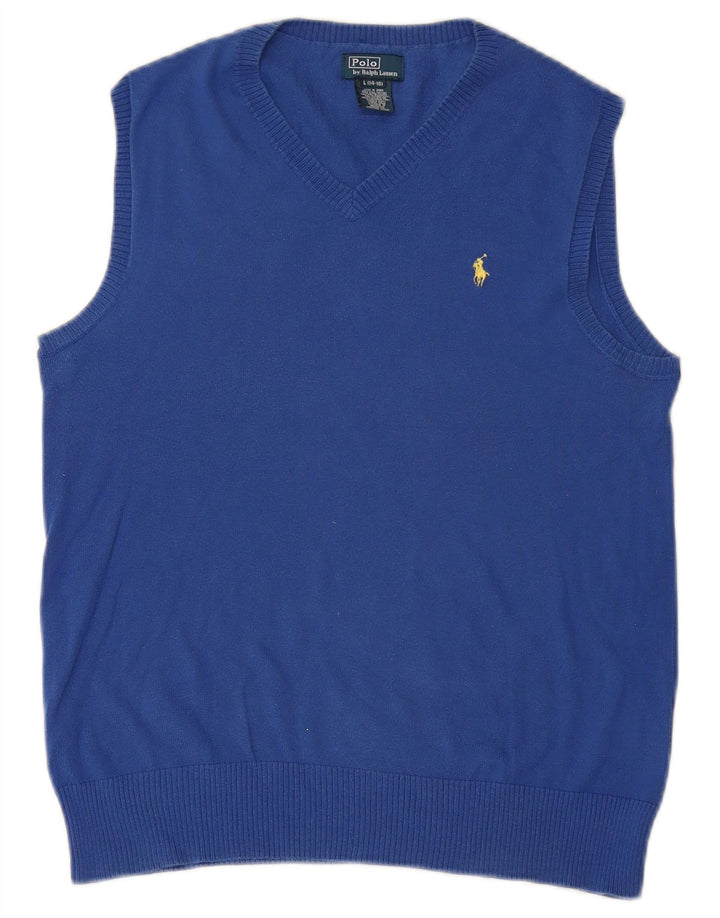 POLO RALPH LAUREN Camiseta sin mangas para niño 14-15 años Grande Azul Algodón