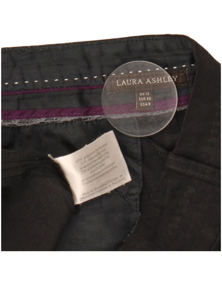 Laura Ashley Pantalones Casuales para Mujer UK 12 Medium W30 L31 Poliéster Negro