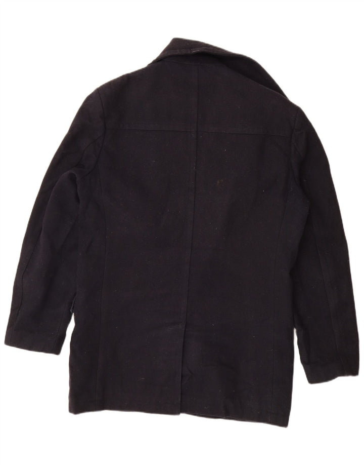 FRENCH CONNECTION Abrigo cruzado para hombre UK 40 Large Azul marino