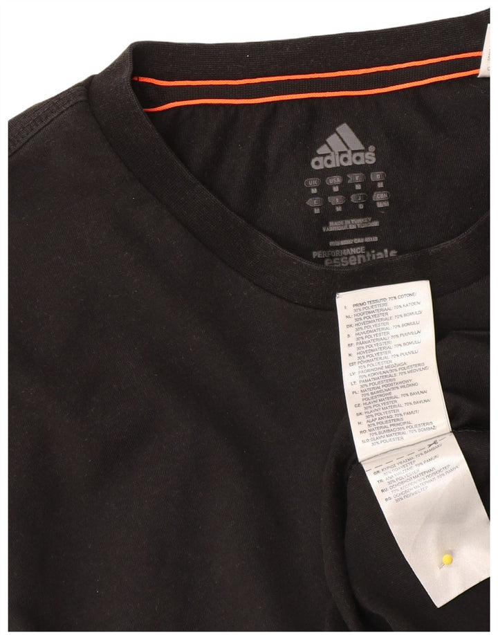 Adidas - Camiseta gráfica para hombre, talla mediana, algodón negro