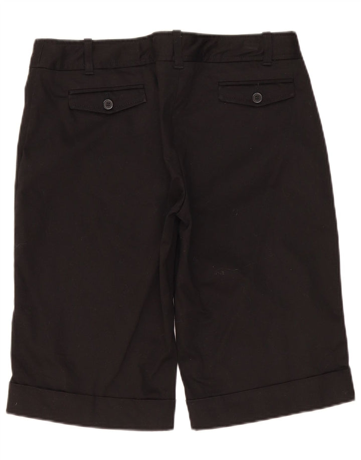 Oasis Pantalones cortos casuales para mujer UK 12 Medium W34 Algodón negro