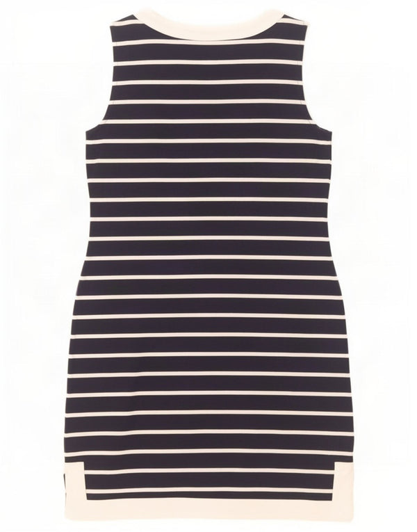Nautica Vestido tipo camiseta sin mangas para mujer UK 6 XS Algodón a rayas azul marino