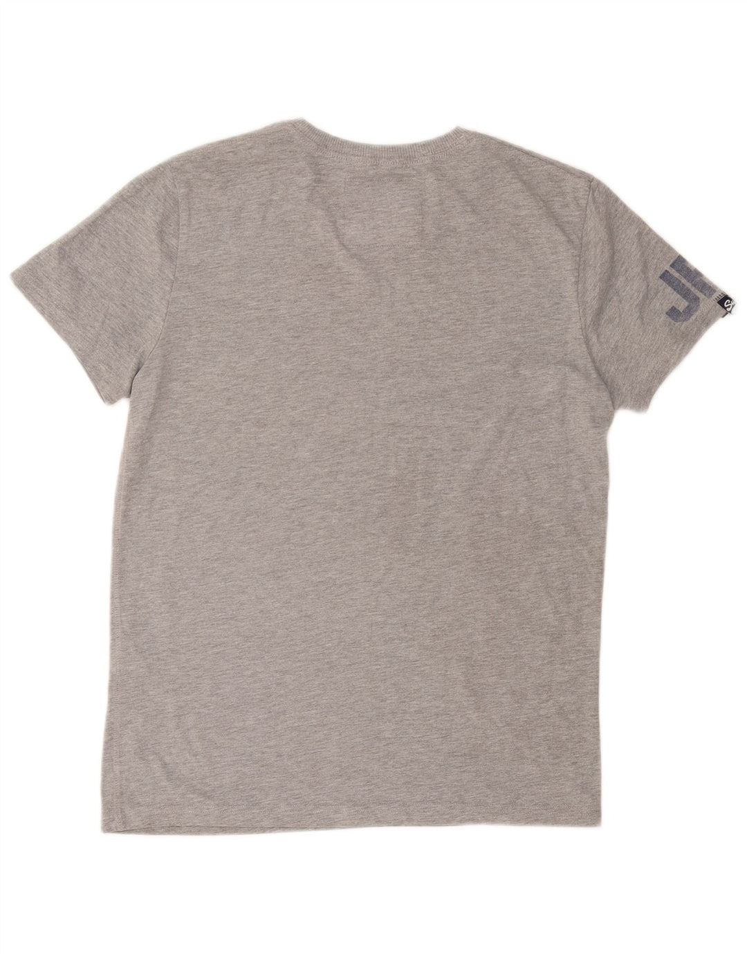 SUPERDRY Hombre Camiseta gráfica Top Poliéster gris medio
