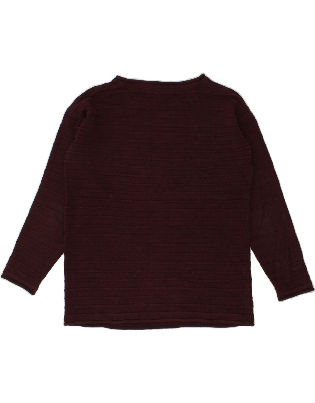CREW CLOTHING Womens Crew Neck Jumper Sweater US 10 Large Burgundy Striped | Vintage Crew Clothing | Thrift | Second-Hand Crew Clothing | Used Clothing | Messina Hembry 