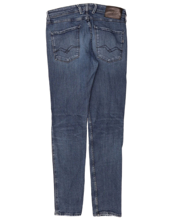 Vaqueros Replay Mujer Anbass Slim W33 L32 Algodón Azul