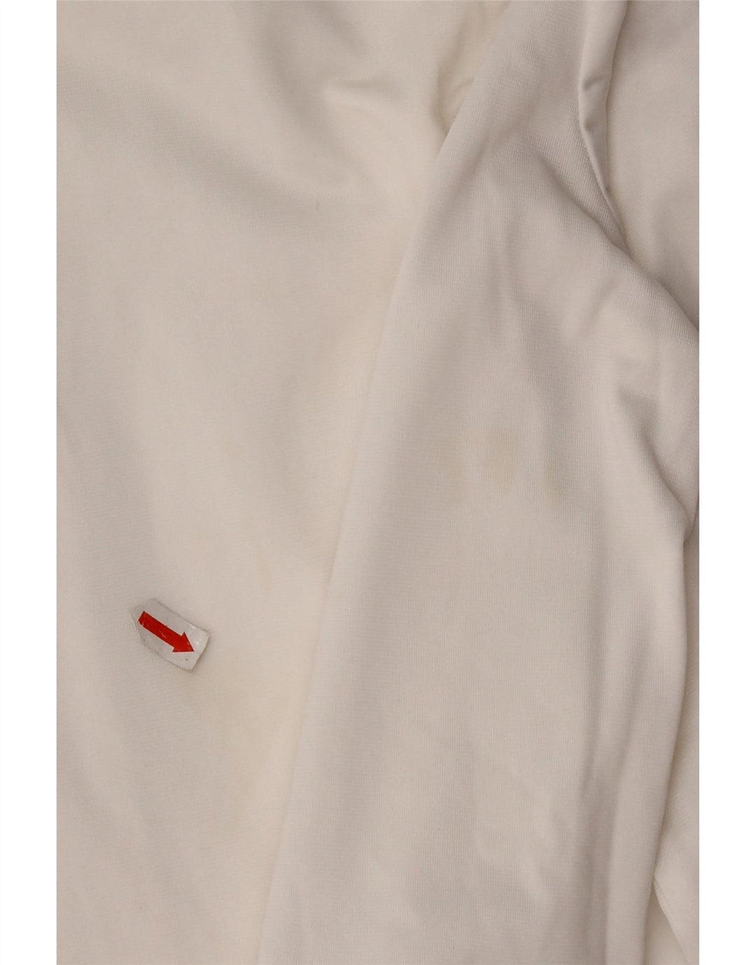 Champion Mujer Gráfico Chándal Top Chaqueta UK 10 Pequeño Poliéster Blanco