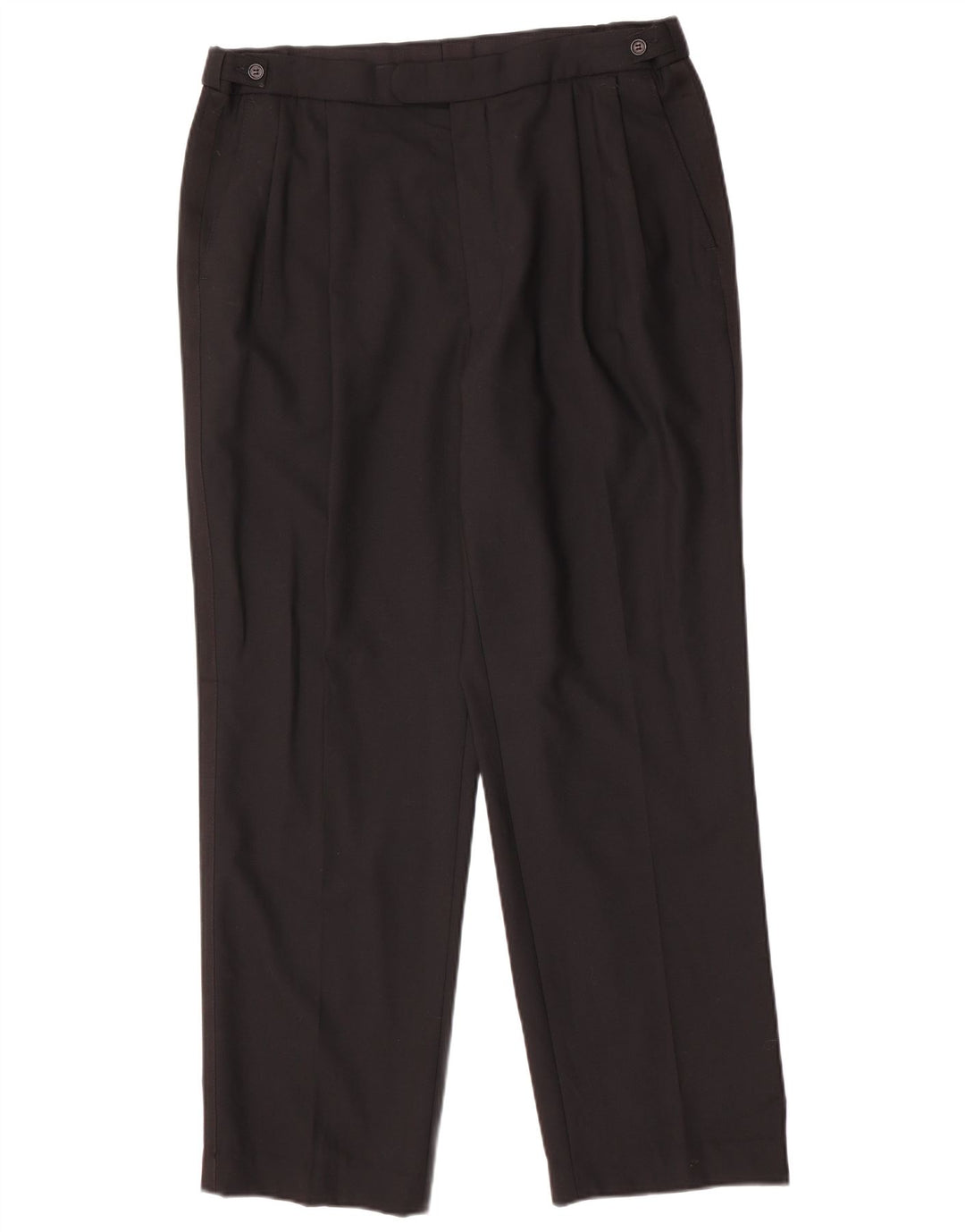 Marks & Spencer Pantalón de traje con pinzas para hombre W36 L31 Lana negra