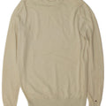 Tommy Hilfiger Jersey de Cuello Redondo a Medida para Hombre de Lana Blanca Mediana