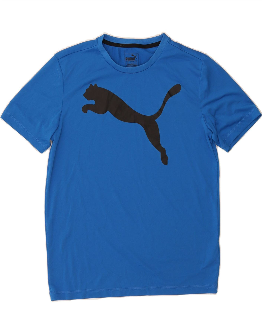 PUMA Mens Graphic T-Shirt Top Small Blue Polyester Vintage Puma and Second-Hand Puma from Messina Hembry 