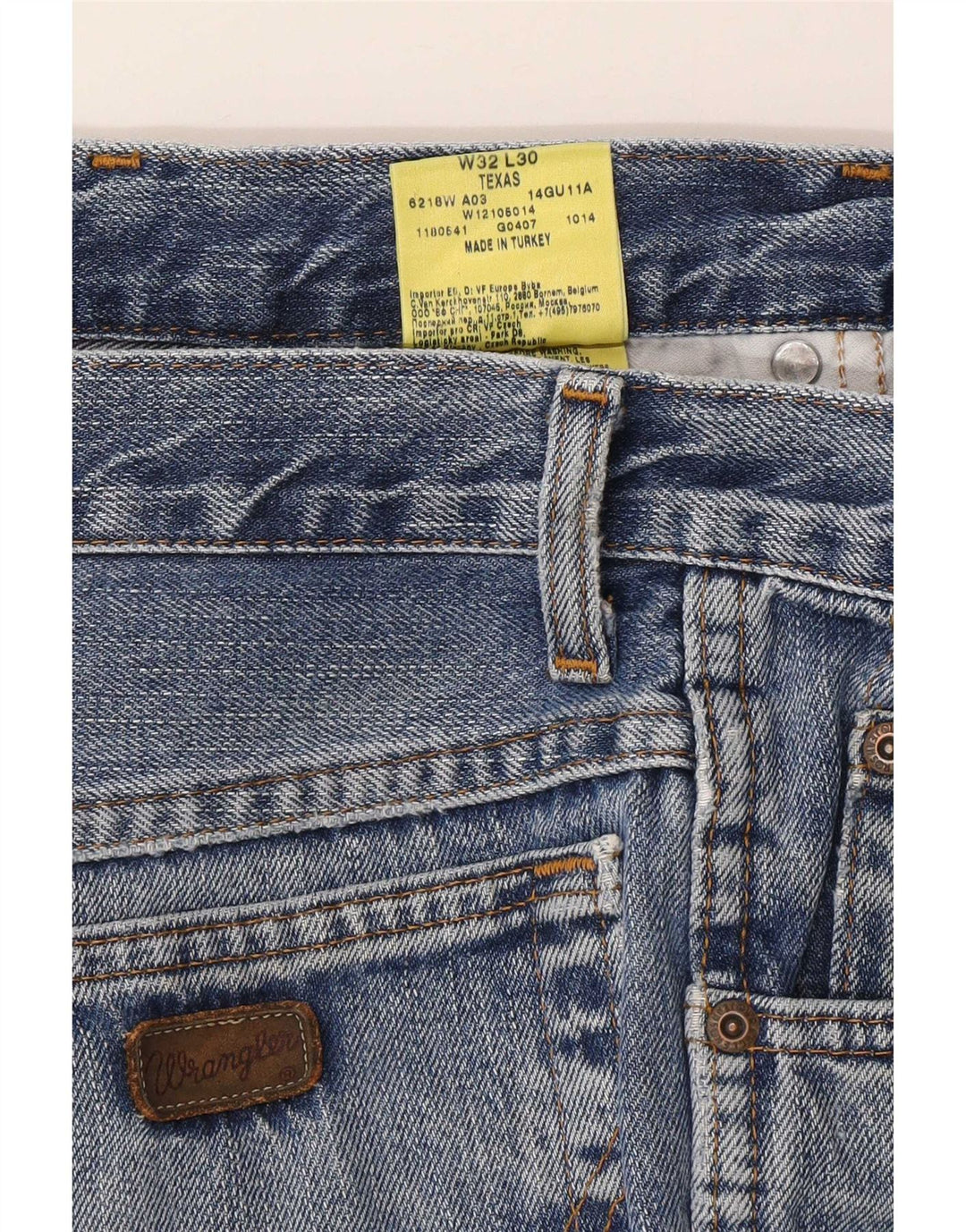 Wrangler Vaqueros Rectos Texas Para Hombre W32 L27 Algodón Azul