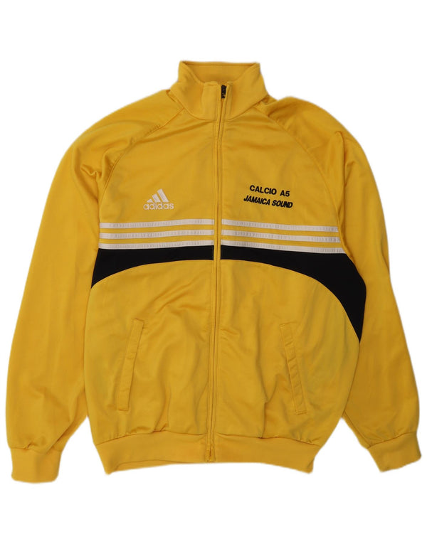 Adidas - Chaqueta de chándal gráfica para hombre, talla 44/46, color amarillo grande