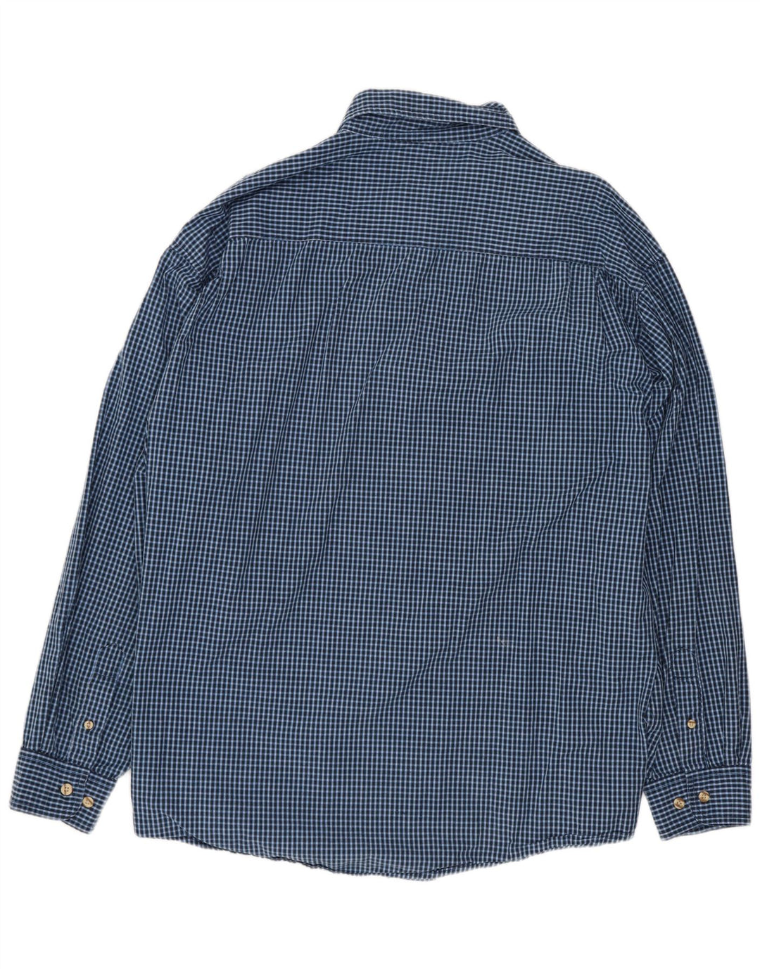 Camisa Wrangler Hombre XL Algodón Vichy Azul