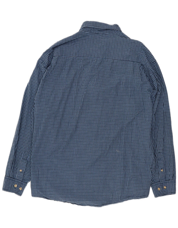 Camisa Wrangler Hombre XL Algodón Vichy Azul