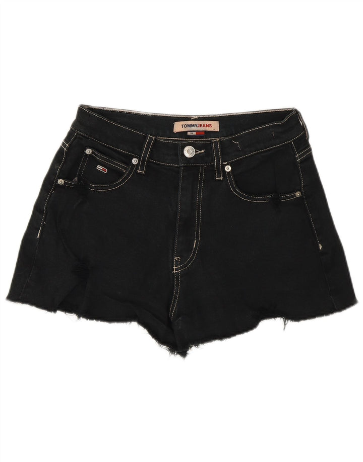 Tommy Hilfiger Pantalones cortos de mezclilla para mujer W26 Small Black