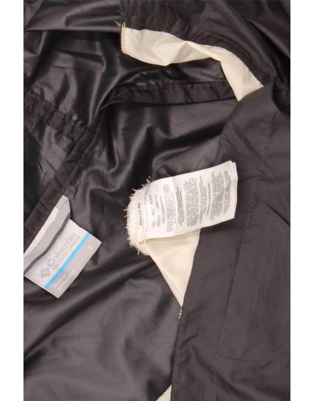 Columbia Chubasquero con capucha para hombre UK 36 Small Blanco Colorblock Poliéster