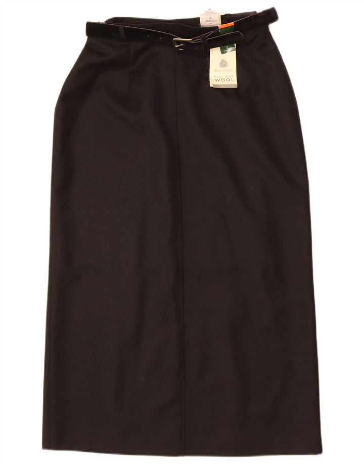 Falda midi para mujer St. Bernard US 12 grande W30 lana negra