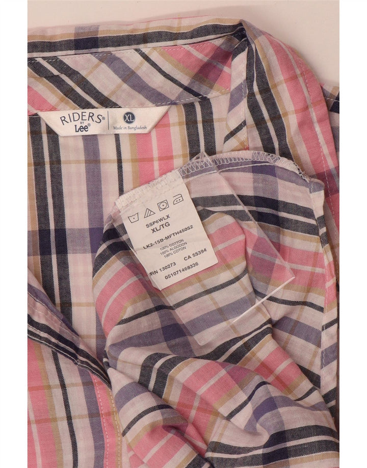 Camisa extragrande para mujer LEE Riders UK 40 XL Cuadros multicolores