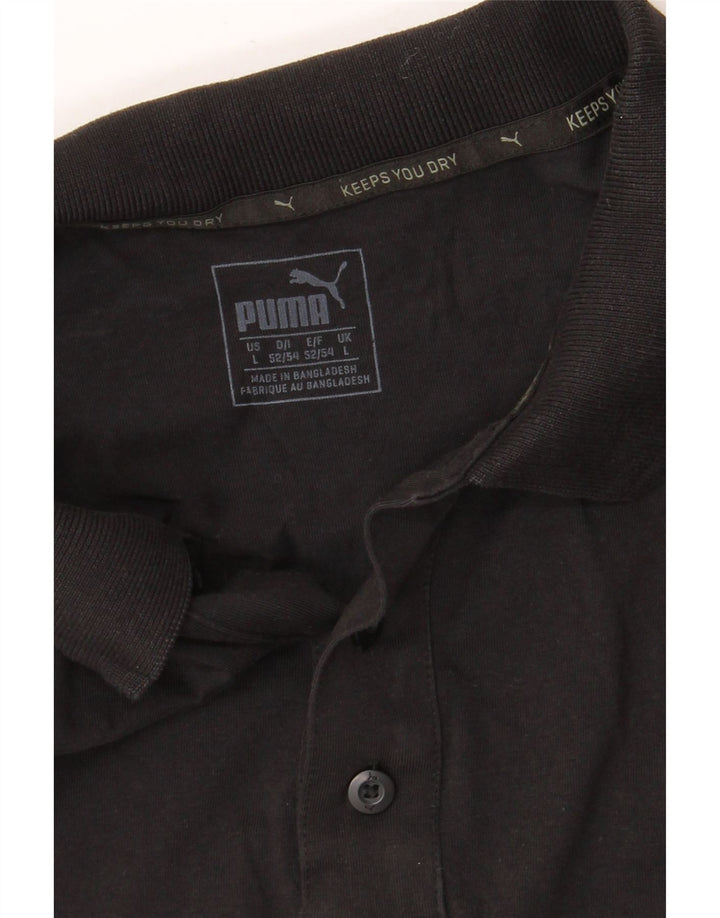 PUMA Polo para hombre grande negro