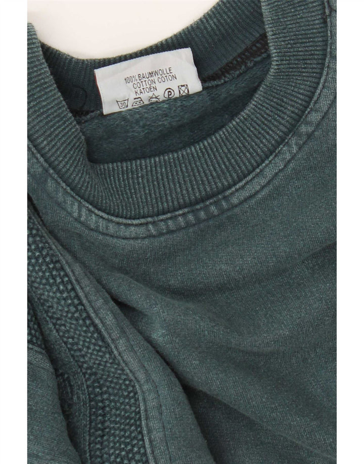 Vintage Hombres Sudadera Jumper XL Algodón Azul