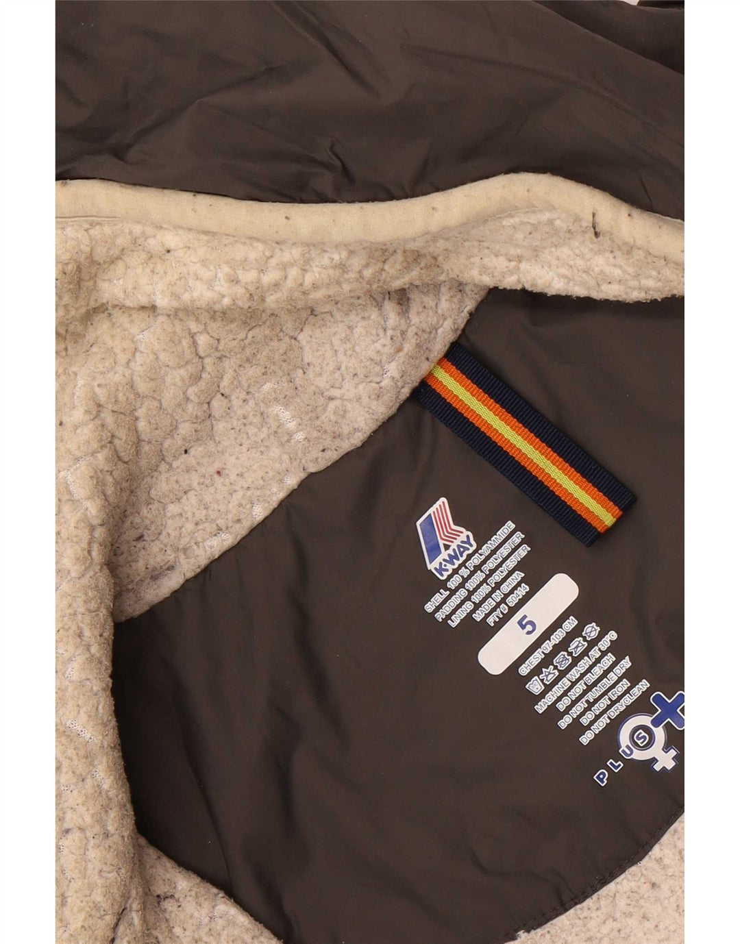 K-Way Chaqueta cortavientos con capucha para hombre UK 38 Poliamida gris medio