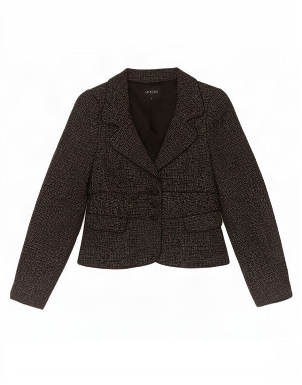Hobbs Chaqueta Blazer de 3 Botones para Mujer UK 8 Small Gris Poliéster