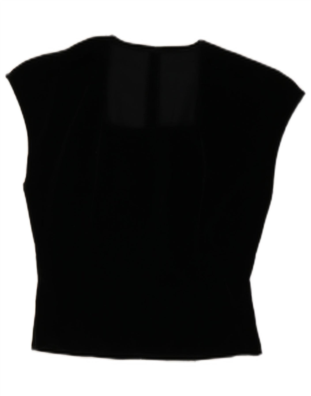 Vintage mujer chaleco blusa top IT 44 medio negro