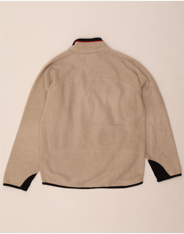 Fila Chaqueta polar para hombre UK 40 Large Beige Colorblock Poliéster