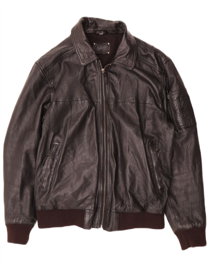 Maze Chaqueta de cuero para hombre IT 50 Grande Negro