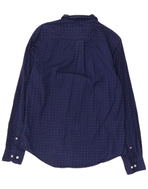 Tommy Hilfiger Camisa gráfica para hombre pequeña de algodón azul marino