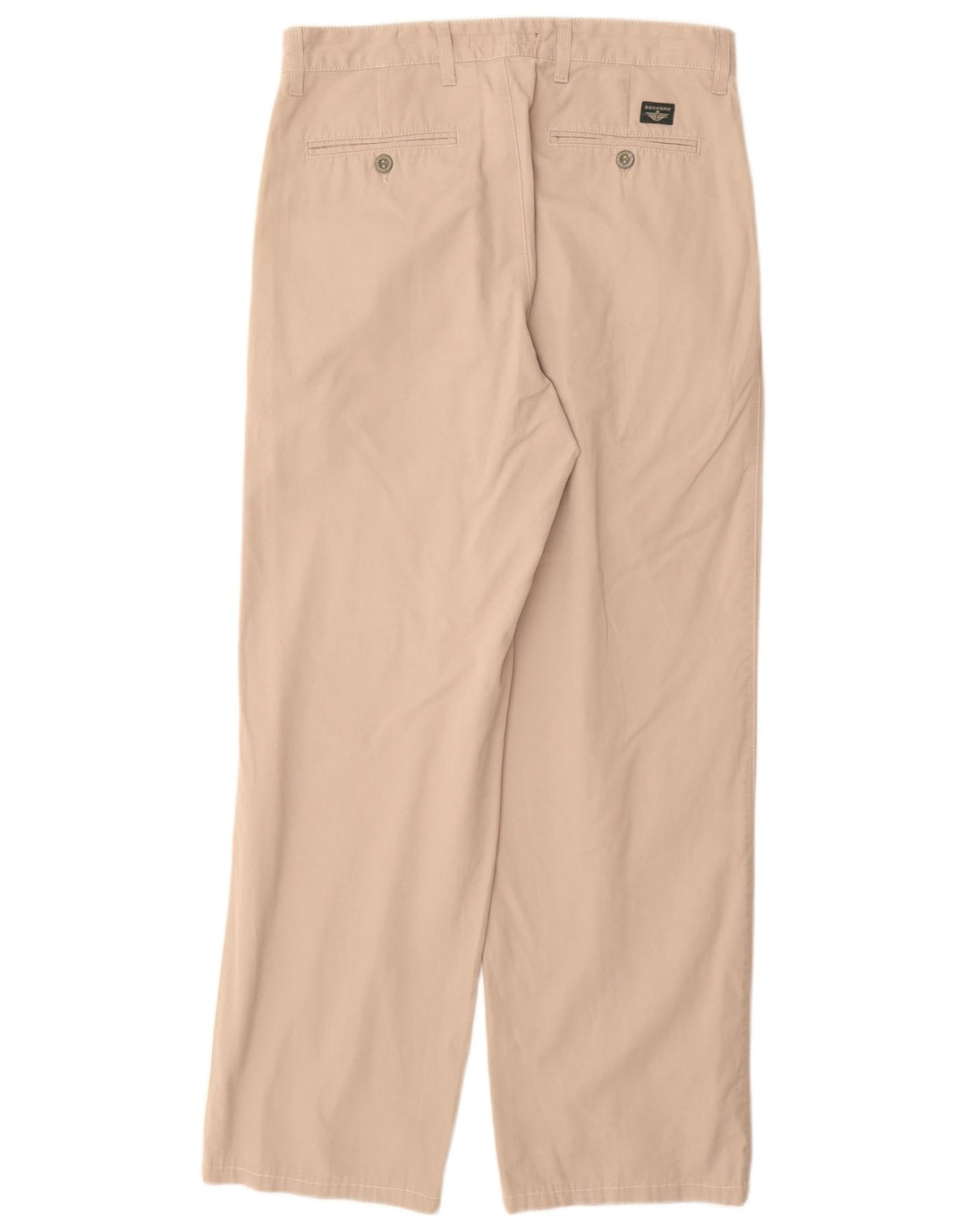 DOCKERS Pantalón chino con pinzas para hombre W33 L30 Algodón beige