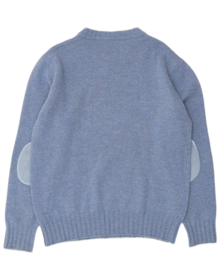 Murphy & Nye Hombre Jersey Con Cuello En V De Lana Color Block Azul Grande