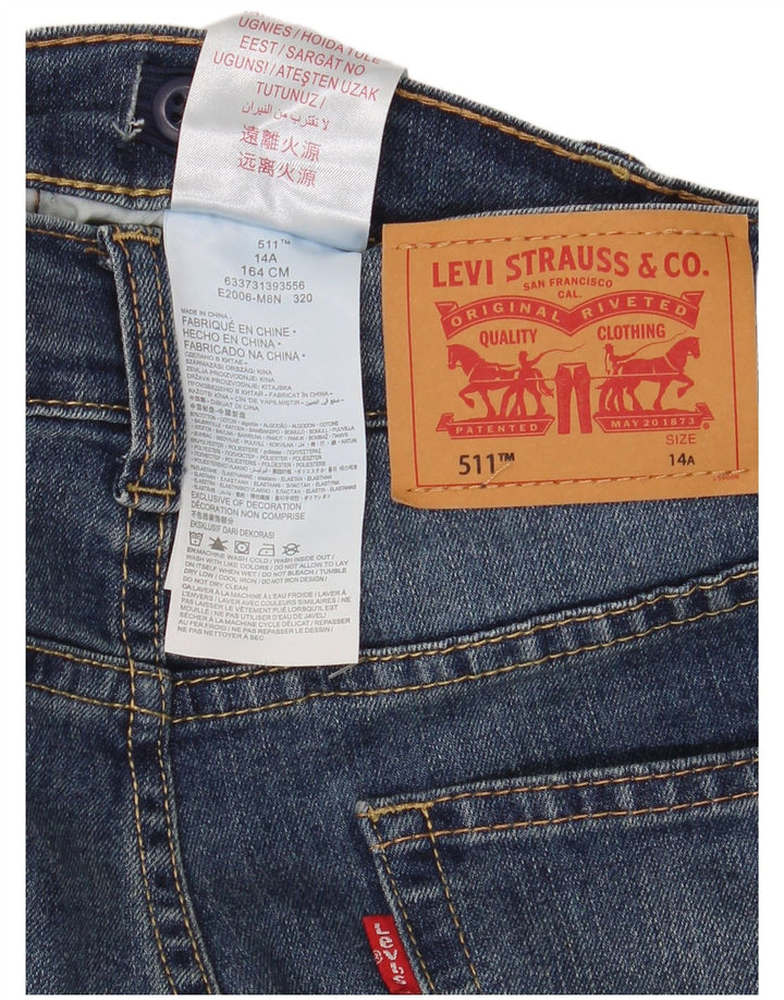 Levi's Vaqueros Slim 511 para Niños 13-14 Años W28 L30 Algodón Azul