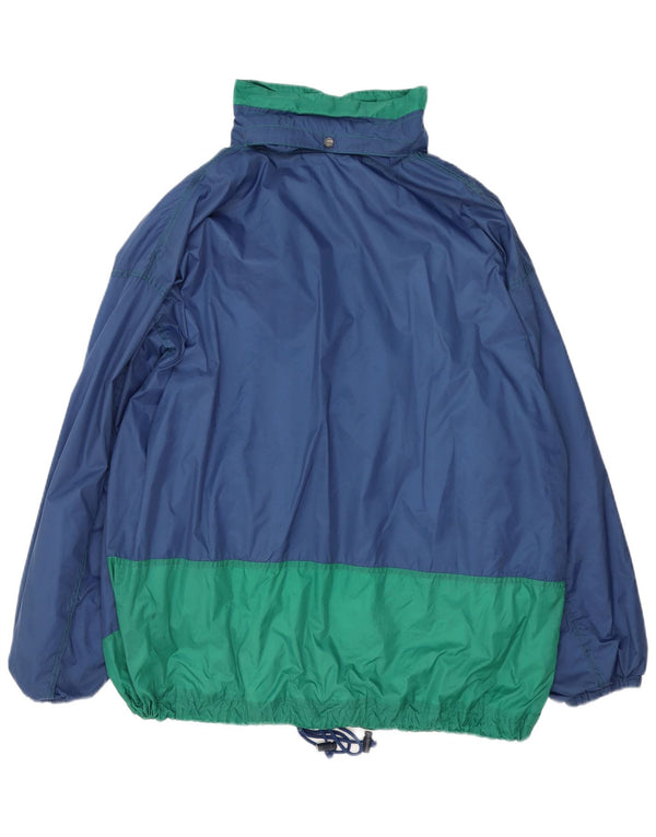 Marcel Clair Chaqueta impermeable holgada para hombre UK 42 XL Azul marino Colorblock