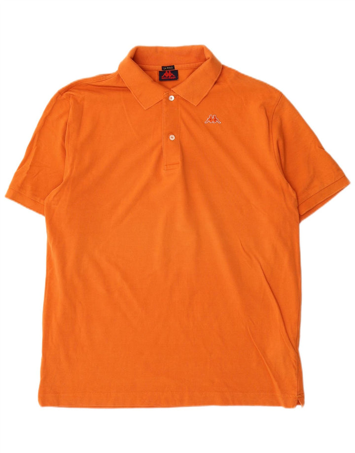 KAPPA Polo Hombre Grande Naranja Algodón