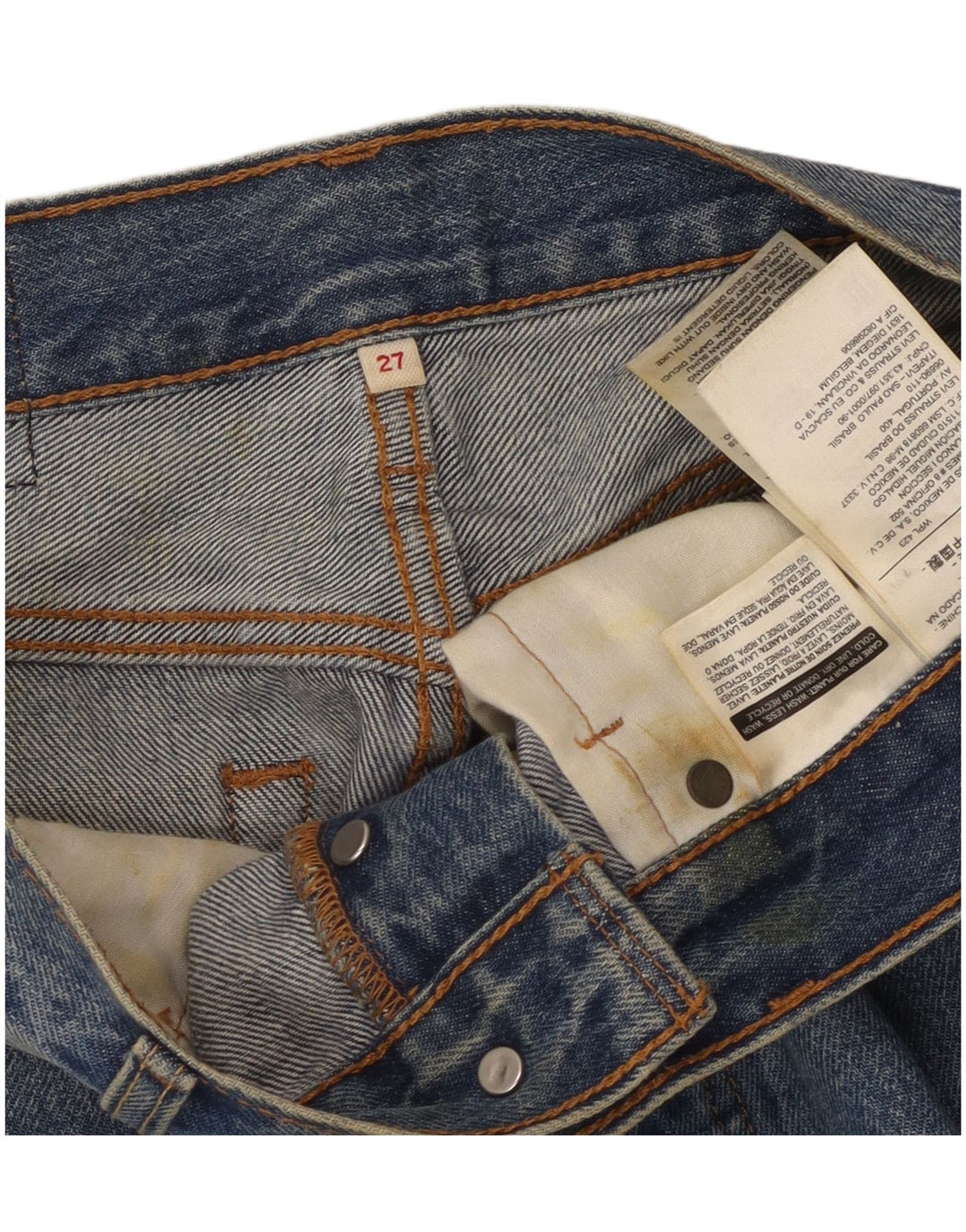 Falda Vaquera Levi's Mujer W27 Small Azul Algodón