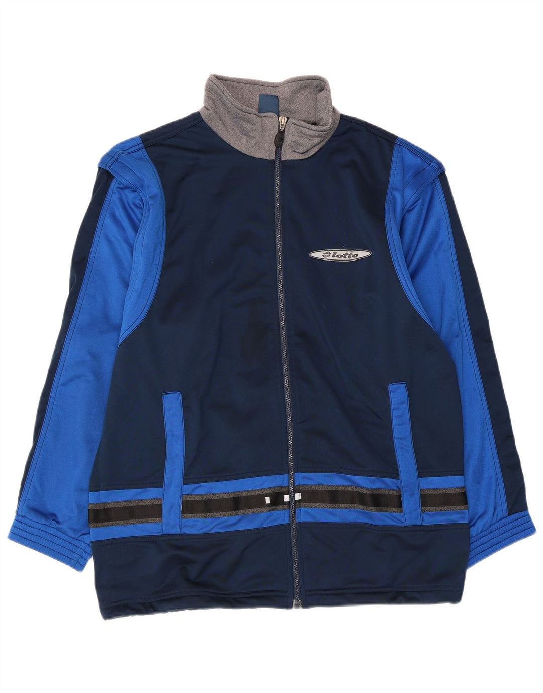 Lotto Hombre Chándal Top Chaqueta Grande Azul Marino Colorblock Poliéster