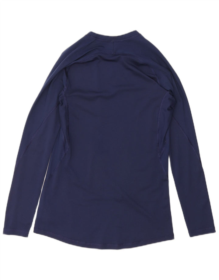 ADIDAS Mens Top Long Sleeve Medium Navy Blue Polyester