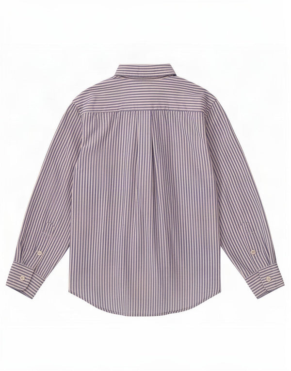 Ralph Lauren Camisa Niño 7-8 Años Small Azul Rayas Algodón