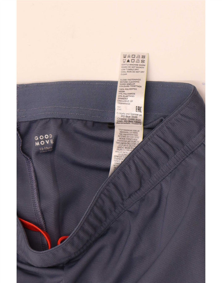 Marks & Spencer Pantalones cortos deportivos para niño 12-13 años Azul marino Poliéster