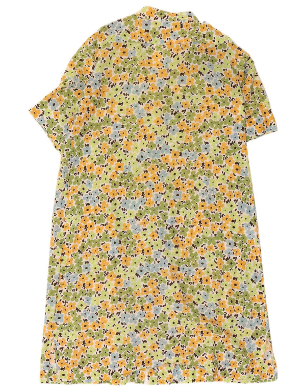 Vestido camisero vintage de manga corta para mujer IT 44 Medio multicolor floral