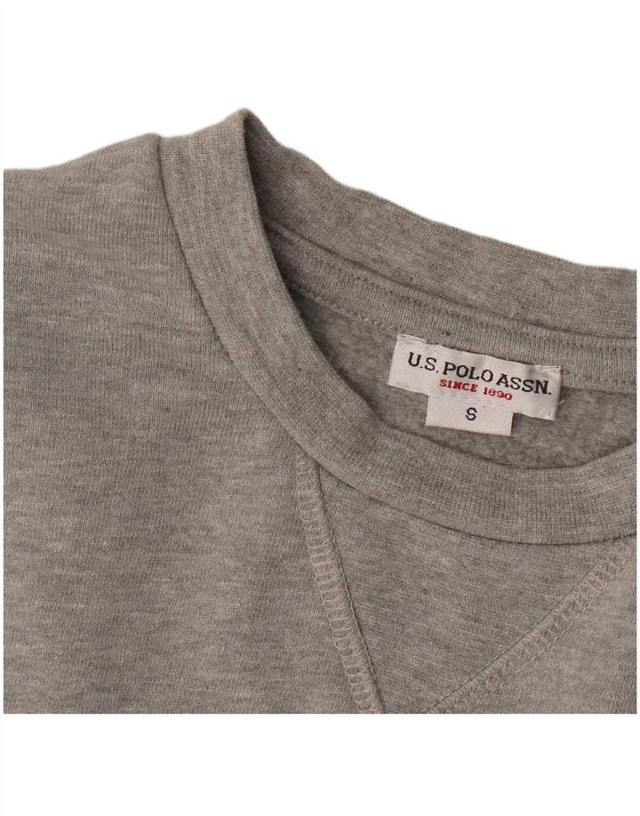 Asociación de Polo de EE. UU. Sudadera tipo jersey para hombre, talla pequeña, gris