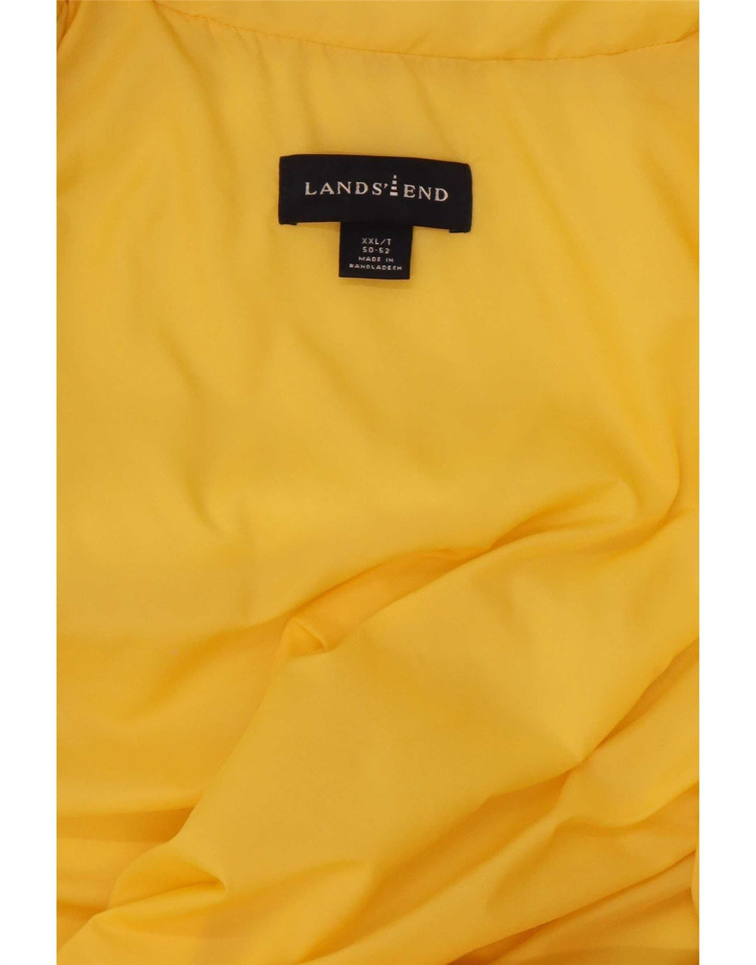 Lands End Chaqueta acolchada con forro para hombre IT 50/52 2XL Nylon amarillo
