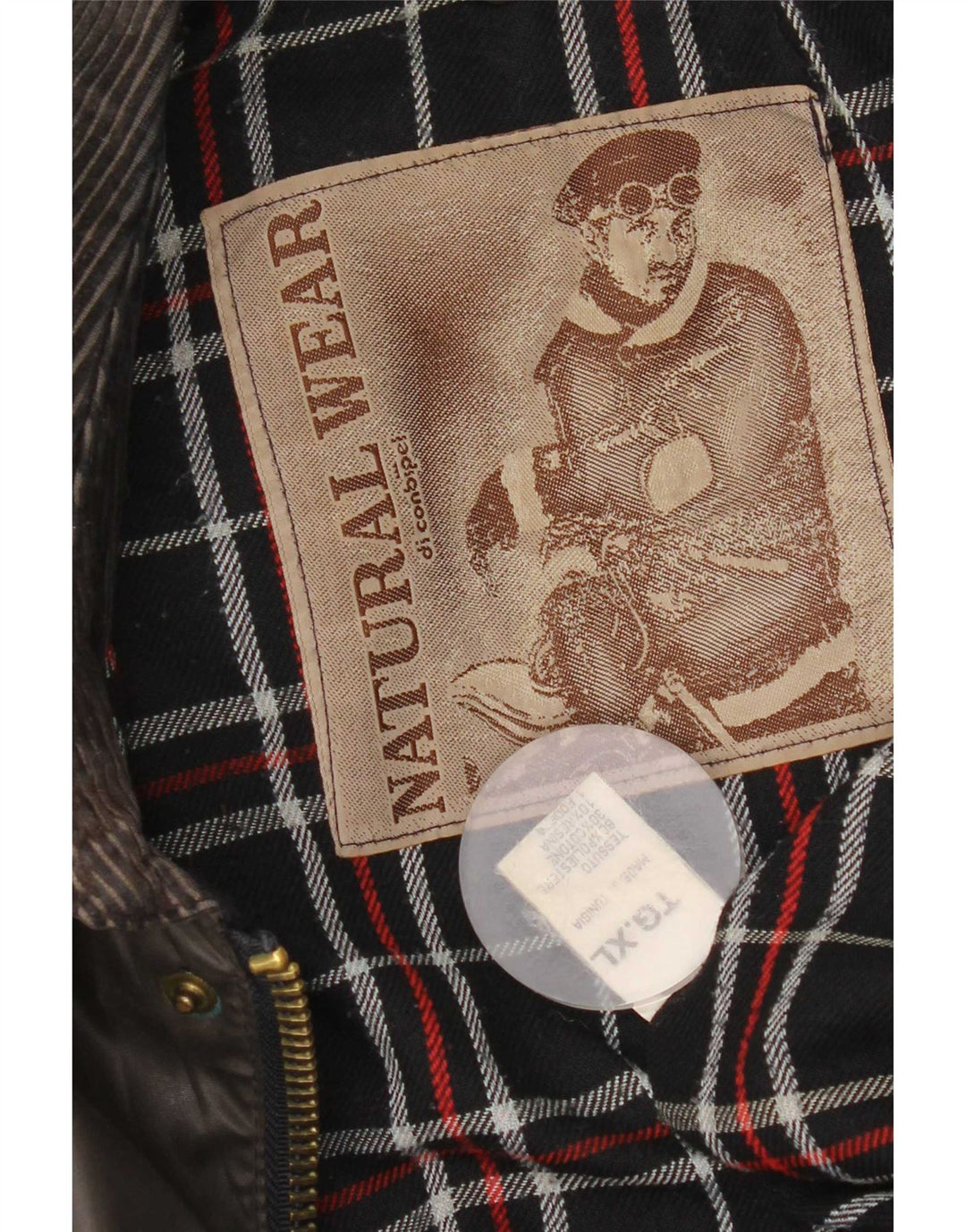 Conbipel Chaqueta de algodón encerado para hombre UK 42 XL Poliéster caqui