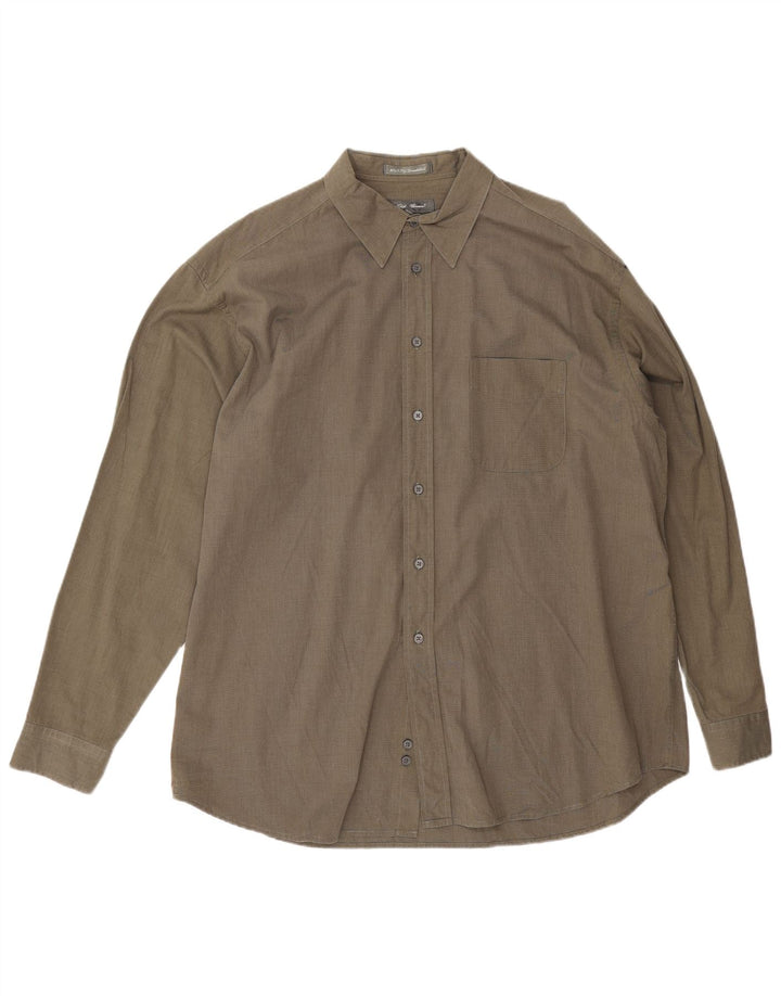 Eddie Bauer Camisa Hombre XL Algodón Caqui