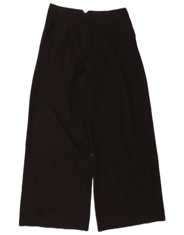 Zara Mujer Pantalones Casuales De Cintura Alta Pegged Mediano W28 L29 Negro