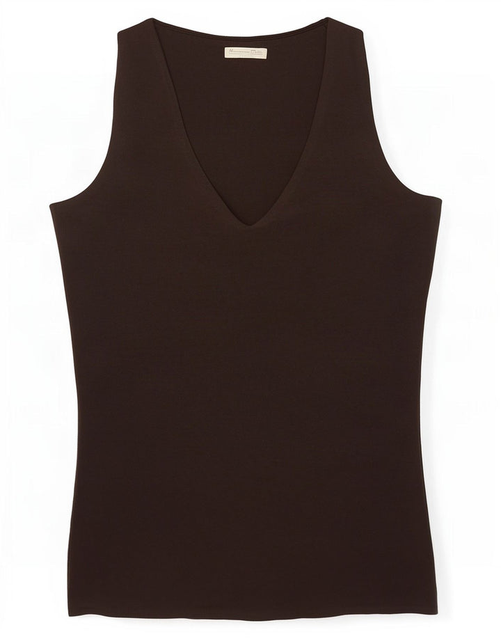 Massimo Dutti Chaleco Mujer UK 8 Small Marrón