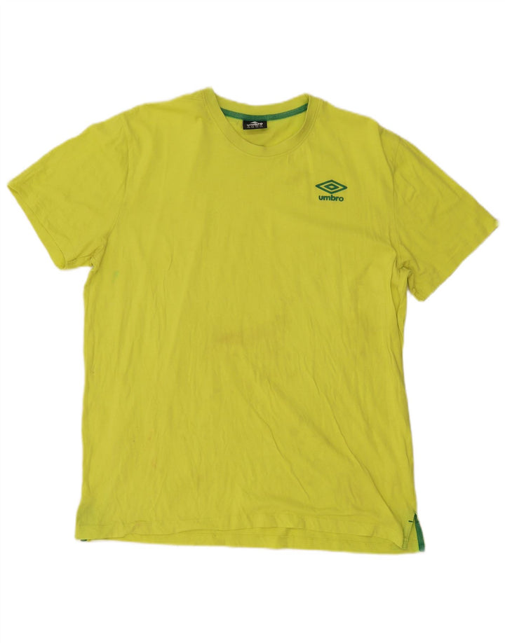Camiseta Umbro Hombre Top 2XL Algodón Amarillo